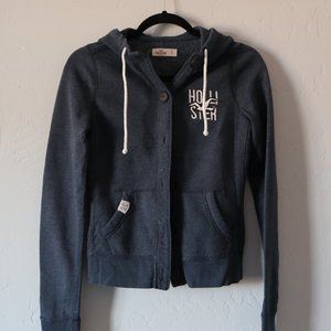 Hollister womens button up hoodie sz S